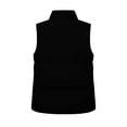 thumbnail image 4 of cocolona Puffer Vest for Women Stand Collar Zipper Snap Sleeveless Jacket Casual LightWeight Winter Warm Outerwear, 4 of 7