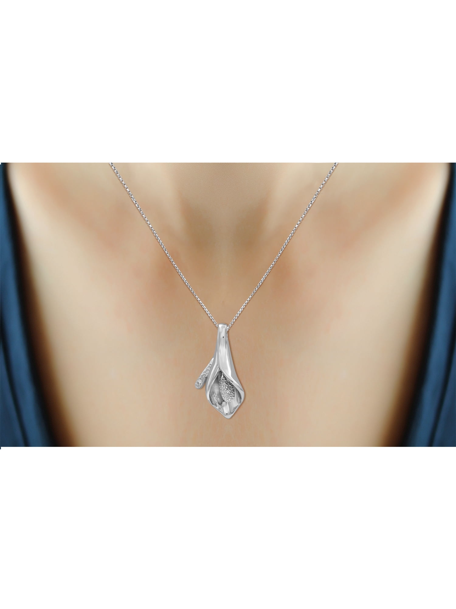 JewelersClub White Diamond Accent Sterling Silver 3-Piece Calla Lily Jewelry Set
