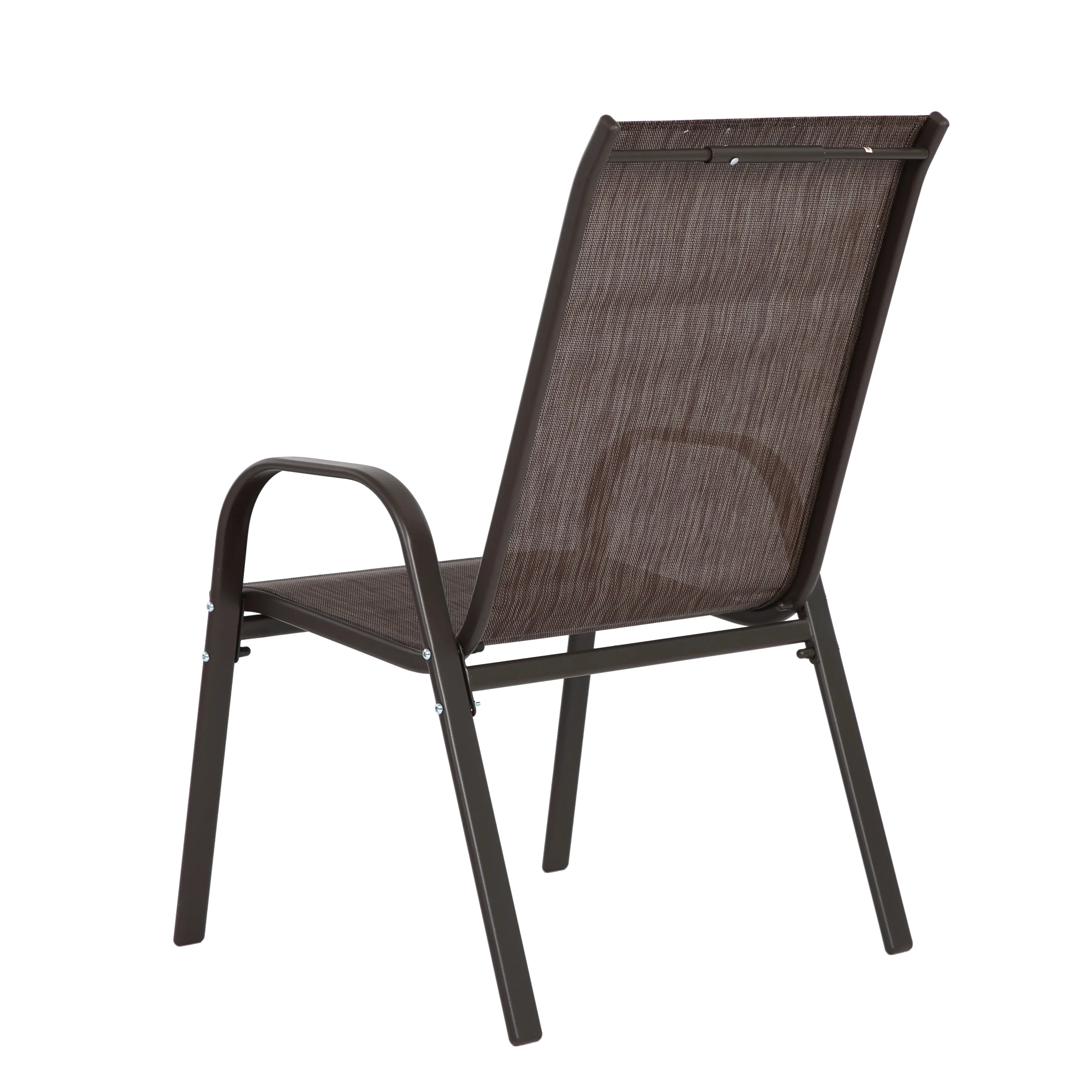 Aukfa 4 Pieces Patio Dining Chairs, Outdoor Bistro Chairs w/ High Backrest for Garden Patio,Brown