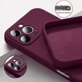 thumbnail image 2 of Fashion Solid Color Liquid Silicone Phone Case For iPhone 16 15 13 14 11 12 Pro Max Mini Plus High Quality Anti-Fall Soft Cover Amethyst For iPhone 13 Pro, 2 of 6