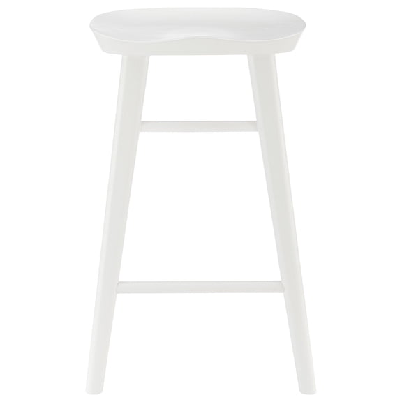 26" White Solid Wood Counter Stool