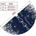 thumbnail image 5 of Christmas Tree Skirt Collar 48 Inch Soft Winter Snowflakes Tree Skirt Xmas Tree Skirt Winter Holiday Blue Christmas Trees Mat Decoration, 5 of 6