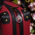 thumbnail image 2 of Christmas Holiday Santa Making His Rounds Jacket Handbag Purse Luggage Backpack Zipper Pull Charm, 2 of 5