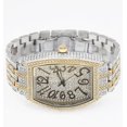 thumbnail image 2 of 42mm Montres Carlo Modern Full Stones Fashion Luxury Women Dress Bracelet Watch (Gold Silver Two-Tone), 2 of 4