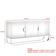 thumbnail image 6 of Nicole Miller Kenzington Sideboard with 3-Doors, White/Gold, 6 of 9