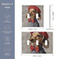 thumbnail image 2 of Yayeee Toggle Light Switch Wall Plate 2-Gang 4.56"x4.48" Decorative Outlet Cover, Gray Dog Artist, 2 of 7