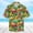 1676, variant on Tropical Pineapple Firefighter Aloha Hawaiian Short Sleeve Button-Up Shirts for Men and Women