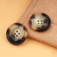 thumbnail image 2 of BUYISI 1 Pcs Resin Button Shirts, Hand-Sewn Four-Eye Button Jackets, Suits Light Brown, 2 of 5