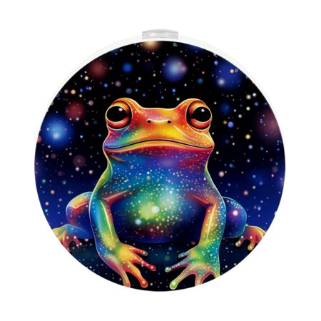 

Frog Round LED Night Light-2PCS Portable Plug-in Wall Lamp with Soft Glow Energy-Saving Sensor Ideal for Bedroom Bathroom and Hallway