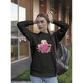thumbnail image 2 of Kawaii Anime Girl Blowing Kiss Sweatshirt Women -Image by Shutterstock, Female Large, 2 of 4