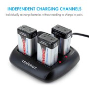 Tenergy TN294 9V Li-ion Battery Charger And 8 Pack 9V Li-ion Rechargeable Battery
