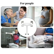 Folding Shower Seat White 14.5x 13.4 Inch , Wall Mounted Stainless Steel Shower Seats for Bathroom, Fold Down Shower Chair Shower Bench w/ Assist Garb Bar for Handicap Elderly Injury Senior