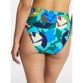 thumbnail image 3 of Time and Tru Women's and Women's Plus High Waisted Abstract Print Bikini Bottoms, Sizes XS-3X, Family Swim, 3 of 5