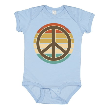 

Inktastic Retro Peace Sign Sunset Gift Baby Boy or Baby Girl Bodysuit