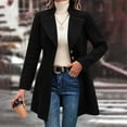 thumbnail image 6 of DAFPZW Wool Coats for Women Fall Winter Trench Coat Peacoat Long Tweed Blazer Jackets Outwear, 6 of 9