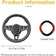 thumbnail image 3 of Designer Rhinestone Car Steering Wheel Cover for Women, 15 Inch Sparkly Steering Wheel Protector with Crystal Diamonds, Soft Leather Non-Slip Grip for Most Cars Red, 3 of 7