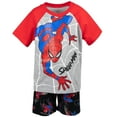 thumbnail image 2 of Marvel Spider-Man Toddler Boys T-Shirt and Shorts Outfit Set Toddler to Big Kid, 2 of 5