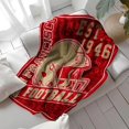 thumbnail image 3 of Football Blanket Gifts for Fans Soft Lightweight Flannel Throw Blanket for Men Women Youth Kids Football Team Color Blankets for Couch Living Room 60" X 50", 3 of 5