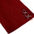 thumbnail image 5 of Women's Capri Pants Tummy Control Knee Length Yoga Leggings Casual Solid Cutout High Waisted Cropped Pant Red XL, 5 of 6