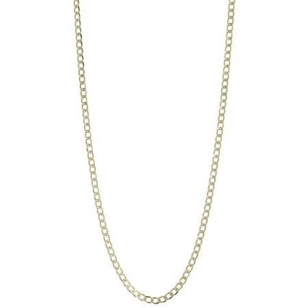 Pori Jewelers 18kt Gold-Plated Sterling Silver 3mm Cuban Chain Men's Necklace, 22