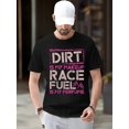 thumbnail image 1 of Camiseta de motocross para mujer "Dirt Is My Makeup" - 100 % algodón, cuello redondo, negra, 220 g, tallas S-XXXL, 1 of 8