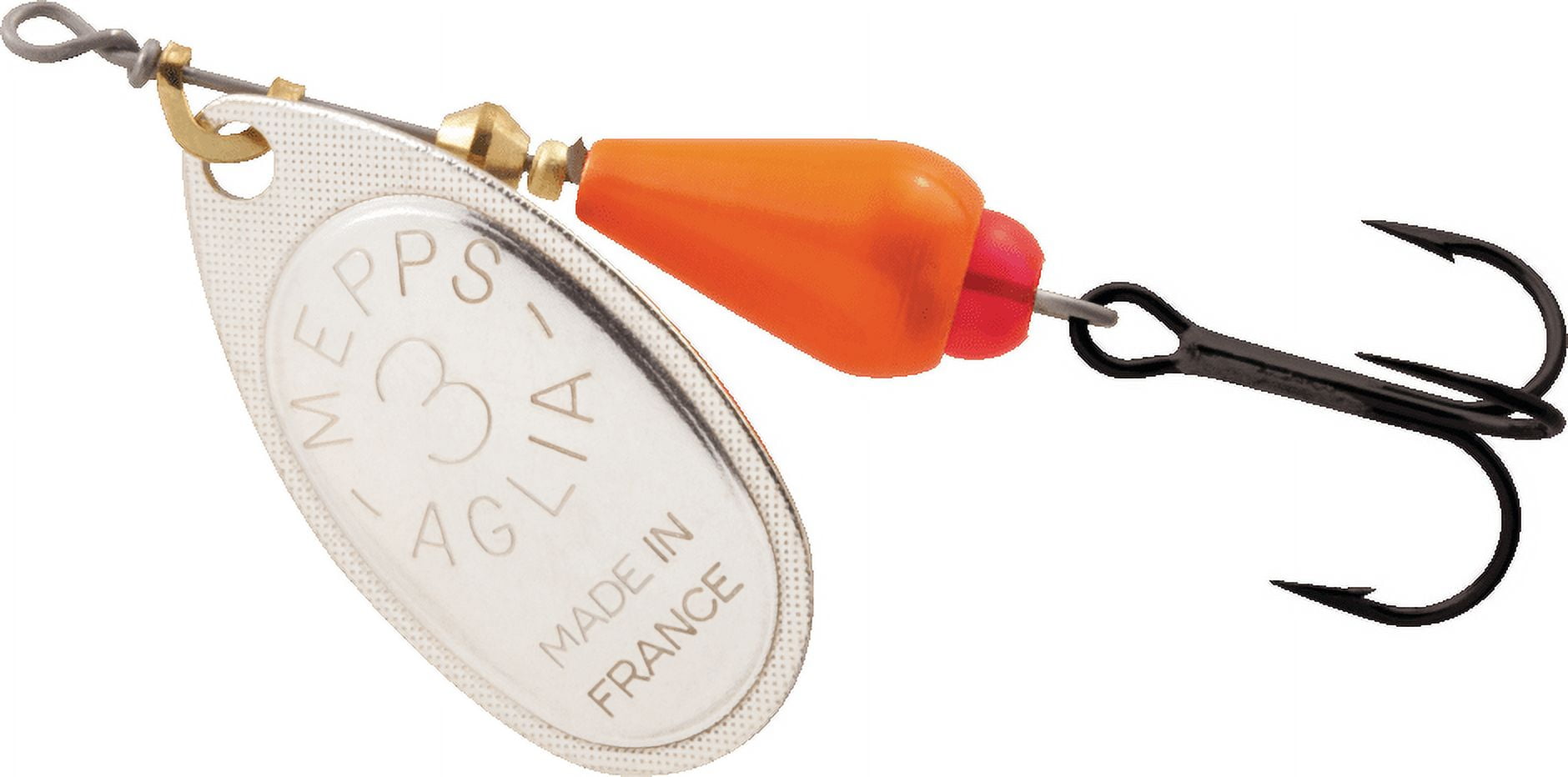 Mepps AB3-S/OR Aglia Brite Spinner en ligne #3 1/4oz Argent/Orange