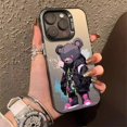 thumbnail image 3 of Case for IPHONE11 12 Color Silver Laser 3PROMAX 14PRO 15 15PRO Personality Anti-drop 15PROMAX Tide Cool Bear Mobile Phone Case, 3 of 5