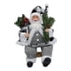 thumbnail image 2 of Figura tradicional de Papá Noel con bolsa de regalo Muñeco de Papá Noel sentado para Navidad Gris, 2 of 3