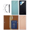 thumbnail image 4 of Bolsa de identificación de viaje de cuero de PU multifunción, bolsa para libreta, máquina porta billetes, 4 of 5