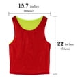 thumbnail image 2 of Linkidea Soccer Double Sided Scrimmage Team Vest for Children 6 - 12 Years Old, Team Reversible Pinnies for Sports & Practice, 2 Side Jerseys Fits Kid, Youth (12-Pack, Red & Green), 2 of 6