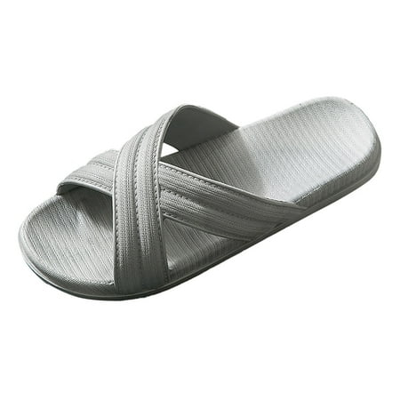 

GNEIKDEING Couples Men Shower Room Home Non Slip Breathable Soft Sole Shoes Slipper Comfortable Flat Shoes Gift on Clearance