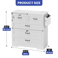 thumbnail image 4 of ModFusion 5-Drawer Dresser with Power Outlets, Anti-Tip Safety, and Spacious Storage, 31.5" W x 15.75" D x 35.43" H, White, 4 of 10