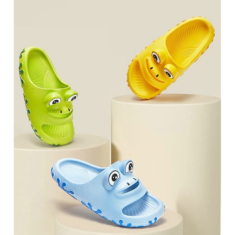 CoCopeaunts Frog Slippers for Women Cute Cartoon Frog Slides