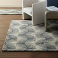 thumbnail image 2 of NICOLE MILLER NEW YORK Kendall Slinky Geo Handcrafted Area Rug, 100% Wool Rug, Grey, 6'x9', 2 of 9