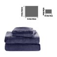 thumbnail image 3 of PEONAVET Flannel Sheets Set, Velvet Plush Sheets Queen Size Winter Warm Deep Pocket Fleece Sheets for Cold Season Cozy Bedding Set, Matching Pillow Case, 91×63 Inch（Dark Gray）, 3 of 6