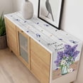 thumbnail image 4 of Purple Lavender Table Runner 72 Inches Long Farmhouse Dress Scarves, Spring Floral Daisy Butterfly Leaves Gray Dining Tablerunner for Coffee Table/Kitchen Island/Party Décor, 13" x 72", 4 of 8