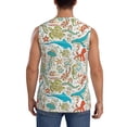 thumbnail image 4 of Lsque Wild Sea Life Print Men's Cotton Blend Sleeveless Muscle Shirts (S-3XL)- Moisture Wicking, Odor Protection, UPF 30+,XX-Large, 4 of 8