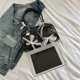 thumbnail image 5 of Bolso de hombro Mujeres Bow PU Lace de cuero Axila Bowknot Boston Black, 5 of 8