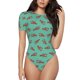 thumbnail image 1 of Balery Cartoon Lobsters 4 Body de cuello redondo de manga corta para mujer Tops de manga corta Tops básicos-Medium, 1 of 7