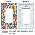 thumbnail image 3 of Yayeee Rocker Switch Wall Plate 1-Gang 4.6"x2.9" Home Decorative Outlet Cover, Vibrant Floral, 3 of 6