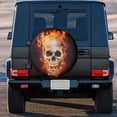 thumbnail image 3 of Kll Satanic Skull In Flames In The Darkness Tire Cover,Universal Wheel Tire Cover For Trailer, Rv, Suv, Truck,Camper And Many Vehicle,(17 Inch), 3 of 7