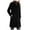 Black, variant on WCMZJ Women's Plus Size Notched Lapel Single Breasted Business Casual Wool Blend Long Trench Coat with Pockets Red L