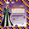 thumbnail image 4 of Disfraz de Halloween Princesa Reina Queen Premium de tela Bk Disfraces  Adulto 12+ Talla Extra Grande, 4 of 9