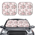 thumbnail image 2 of Goofa Rose Flowers Pattern 2 Piece Car Windshield Sun Shade Foldable | Front Windshield Shade for Sun, Heat and UV Rays | Sunshade for Car Front Window-, 2 of 7