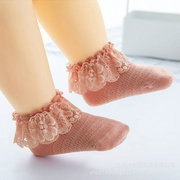 Calcetines para niños primavera y otoño verano nuevos calcetines de encaje para niñas calcetines sueltos de encaje de princesa para bebés calcetines de bebé calcetines de algodón
