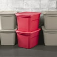 thumbnail image 5 of Sterilite 18 Gallon Plastic Stackable Storage Tote Container, Red (8 Pack), 5 of 8