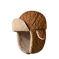 thumbnail image 5 of SikaFu Checkered Down Fabric Lei Feng Hat For Women In Winter With Cotton Lining And Imitation Lamb Wool Ear Protection Hat, Versatile For Warmth And Cold Outdoor Use, 5 of 8