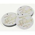 thumbnail image 3 of Inkdotpot 100 Pack Thank You For Celebrating With Me Birthday Favor Paper Tags Craft Real Gold Foil Hang Tags, 3 of 6