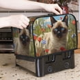 thumbnail image 2 of Toaster Cover 2 Slice, Adorable Flower Cat Cute 2 slice Toaster Oven Cover For Kitchen Small Appliance Bread Machine Protector, Waterproof Toaster Covers 2 slice Wide Slot, 2 of 7