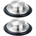 thumbnail image 1 of 2 tapones para fregadero de cocina, acero inoxidable, borde ancho grande de 3,35 pulgadas de diámetro. Ormromra DCF231, 1 of 7